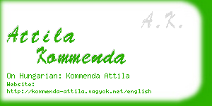 attila kommenda business card